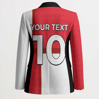 Custom Denmark Football Blazer White Grunge Line and Rune Inspired Sporty Style