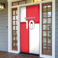 Custom Denmark Football Door Cover White Grunge Line and Rune Inspired Sporty Style