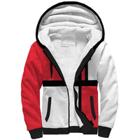 Custom Denmark Football Sherpa Hoodie White Grunge Line and Rune Inspired Sporty Style