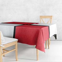 Denmark Football Tablecloth White Grunge Line and Rune Inspired Sporty Style