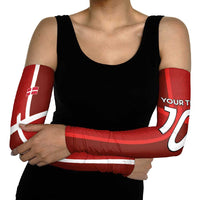 Custom Denmark Football Arm Sleeves Black Grunge Line and Rune Inspired Sporty Style