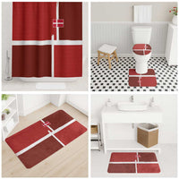 Denmark Football Bathroom Set Black Grunge Line and Rune Inspired Sporty Style