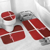 Denmark Football Bathroom Set Black Grunge Line and Rune Inspired Sporty Style