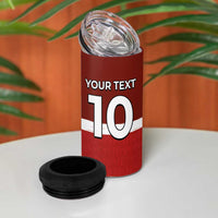 Custom Denmark Football 4 in 1 Can Cooler Tumbler Black Grunge Line and Rune Inspired Sporty Style