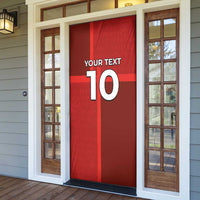 Custom Denmark Football Door Cover Black Grunge Line and Rune Inspired Sporty Style