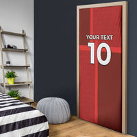 Custom Denmark Football Door Cover Black Grunge Line and Rune Inspired Sporty Style