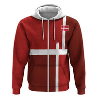 Custom Denmark Football Hoodie Black Grunge Line and Rune Inspired Sporty Style