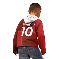 Custom Denmark Football Kid Hoodie Black Grunge Line and Rune Inspired Sporty Style