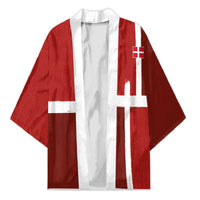 Custom Denmark Football Kimono Black Grunge Line and Rune Inspired Sporty Style