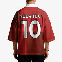 Custom Denmark Football Kimono Black Grunge Line and Rune Inspired Sporty Style