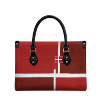 Denmark Football Leather Bag Black Grunge Line and Rune Inspired Sporty Style