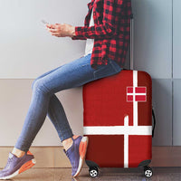 Denmark Football Luggage Cover Black Grunge Line and Rune Inspired Sporty Style