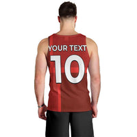 Custom Denmark Football Men Tank Top Black Grunge Line and Rune Inspired Sporty Style