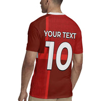 Custom Denmark Football Rugby Jersey Black Grunge Line and Rune Inspired Sporty Style