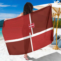 Denmark Football Sarong Black Grunge Line and Rune Inspired Sporty Style