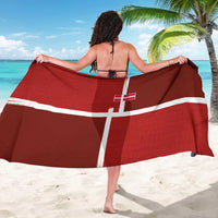 Denmark Football Sarong Black Grunge Line and Rune Inspired Sporty Style