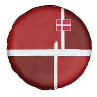Denmark Football Spare Tire Cover Black Grunge Line and Rune Inspired Sporty Style