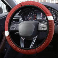 Denmark Football Steering Wheel Cover Black Grunge Line and Rune Inspired Sporty Style