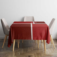Denmark Football Tablecloth Black Grunge Line and Rune Inspired Sporty Style
