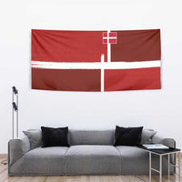 Denmark Football Tapestry Black Grunge Line and Rune Inspired Sporty Style