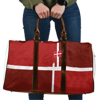 Denmark Football Travel Bag Black Grunge Line and Rune Inspired Sporty Style