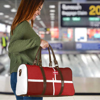 Denmark Football Travel Bag Black Grunge Line and Rune Inspired Sporty Style