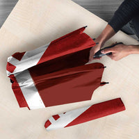 Denmark Football Umbrella Black Grunge Line and Rune Inspired Sporty Style