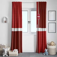 Denmark Football Window Curtain Black Grunge Line and Rune Inspired Sporty Style