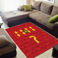 Custom Belgium Football Area Rug Fiery Devil Motif
