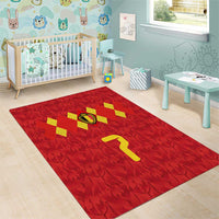 Custom Belgium Football Area Rug Fiery Devil Motif
