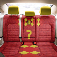 Custom Belgium Football Back Car Seat Cover Fiery Devil Motif