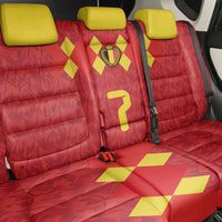 Custom Belgium Football Back Car Seat Cover Fiery Devil Motif