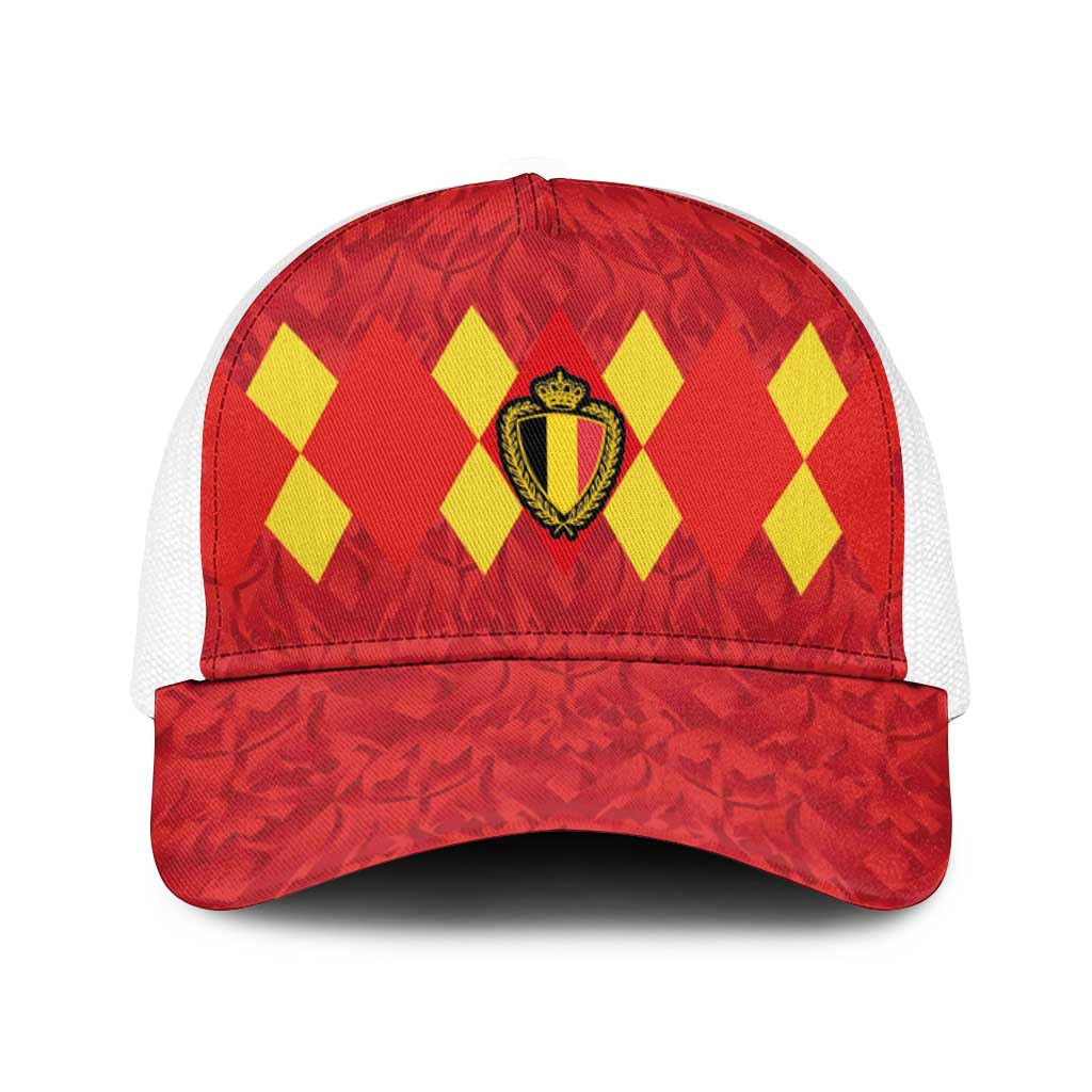 Belgium Football Baseball Net Cap Fiery Devil Motif
