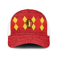 Belgium Football Baseball Net Cap Fiery Devil Motif