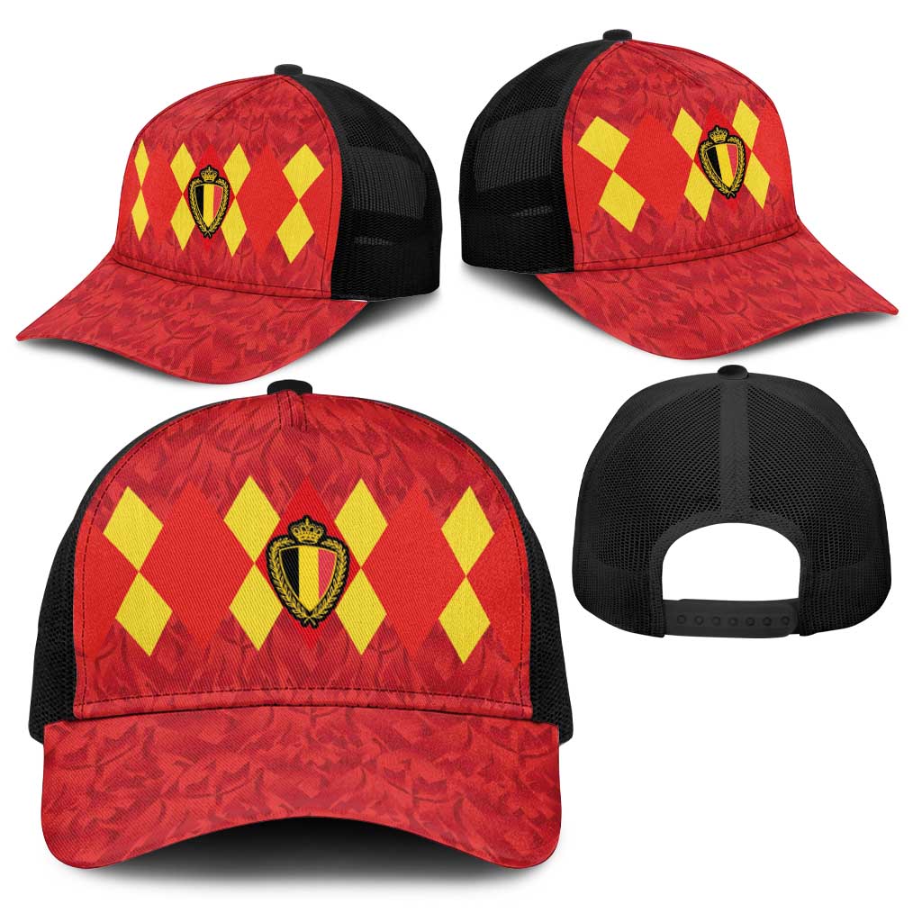 Belgium Football Baseball Net Cap Fiery Devil Motif