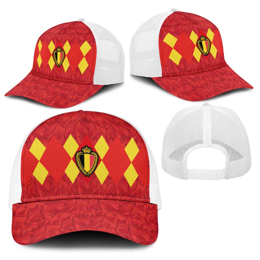 Belgium Football Baseball Net Cap Fiery Devil Motif