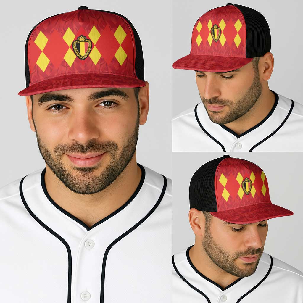 Belgium Football Baseball Net Cap Fiery Devil Motif