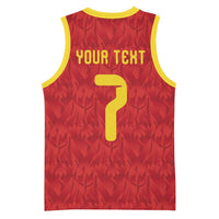 Custom Belgium Football Basketball Jersey Fiery Devil Motif