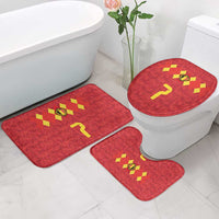 Custom Belgium Football Bathroom Set Fiery Devil Motif