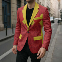 Custom Belgium Football Blazer Fiery Devil Motif