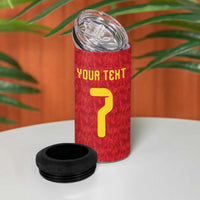 Custom Belgium Football 4 in 1 Can Cooler Tumbler Fiery Devil Motif