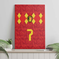 Custom Belgium Football Canvas Wall Art Fiery Devil Motif