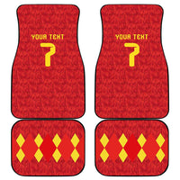 Custom Belgium Football Car Mats Fiery Devil Motif