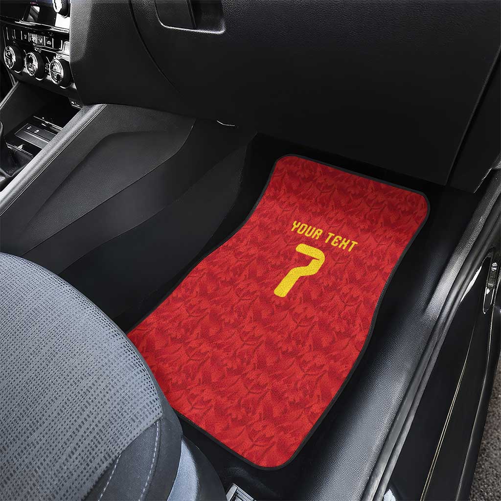 Custom Belgium Football Car Mats Fiery Devil Motif