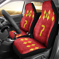 Custom Belgium Football Car Seat Cover Fiery Devil Motif