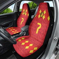 Custom Belgium Football Car Seat Cover Fiery Devil Motif