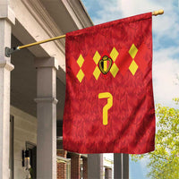 Custom Belgium Football Garden Flag Fiery Devil Motif
