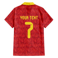 Custom Belgium Football Hawaiian Shirt Fiery Devil Motif