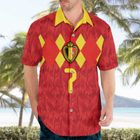 Custom Belgium Football Hawaiian Shirt Fiery Devil Motif