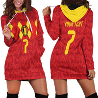 Custom Belgium Football Hoodie Dress Fiery Devil Motif